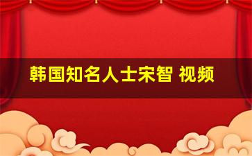 韩国知名人士宋智 视频